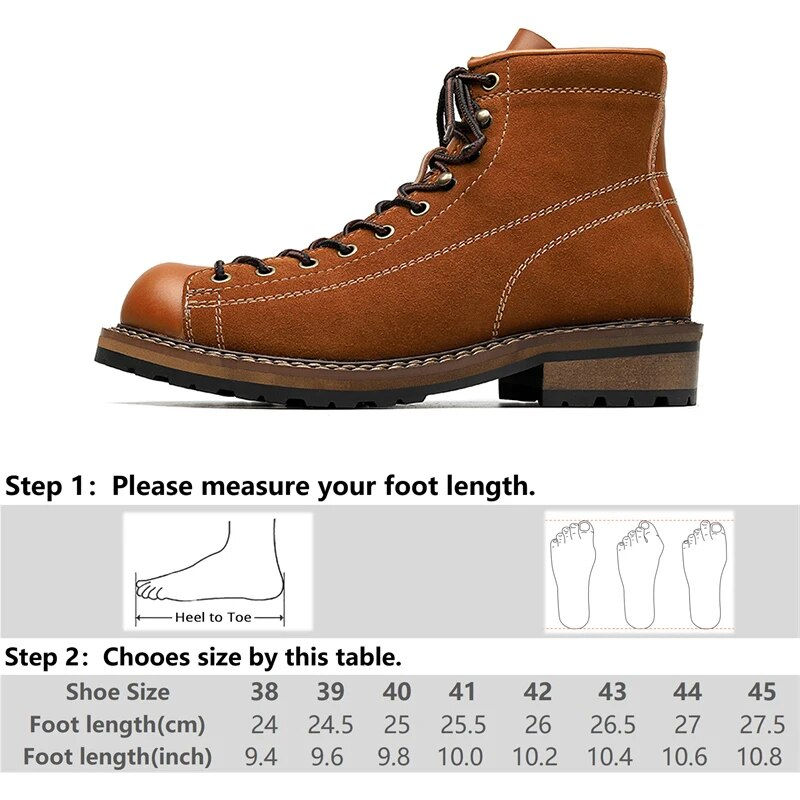 Thumbnail: Boots Men 2024 Brand Classic Retro Genuine Leather Comfortable Fashion