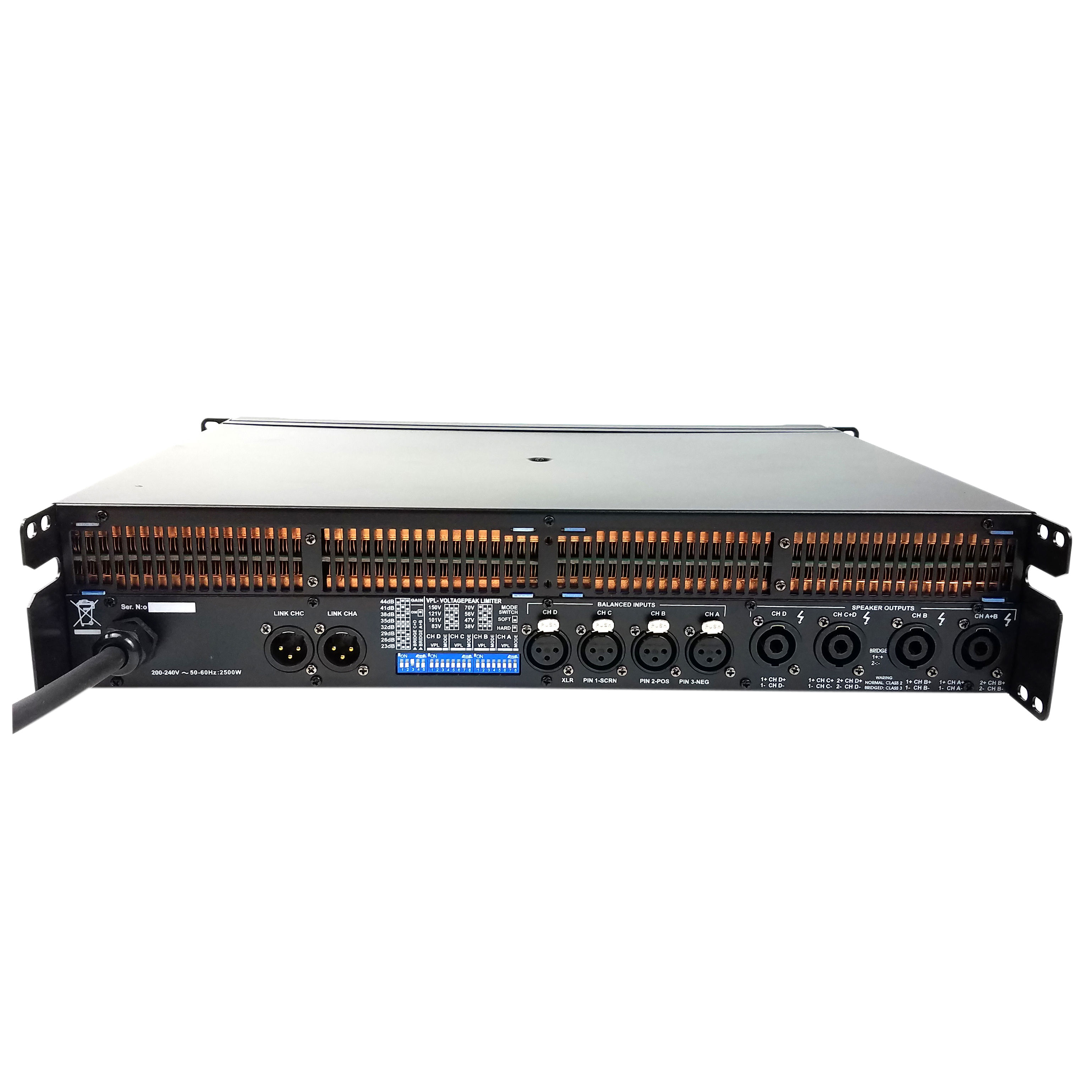 Leicozic 2500W 10000q 4 Channel Power Amplifier Class TD Line Array Amplificador