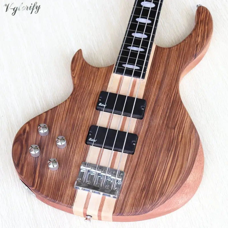 Miniatyrbild: Guitare basse électrique active à 4 cordes pour gaucher sans manche, à travers l