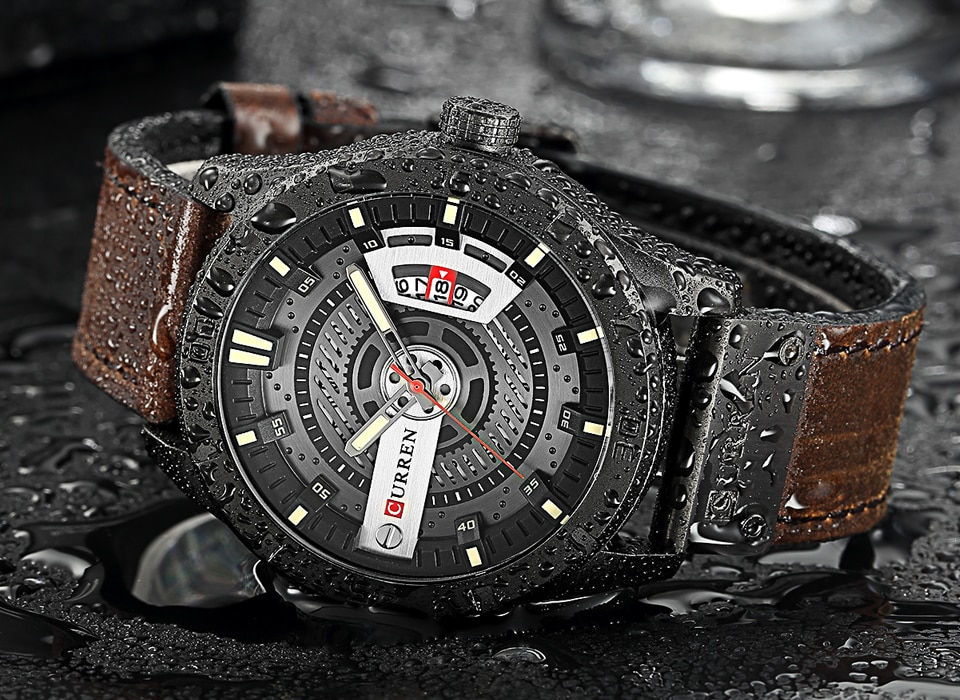 Thumbnail: Luxury Watch Brand CURREN Men Military Sports Watches Men's Quartz Date Clock