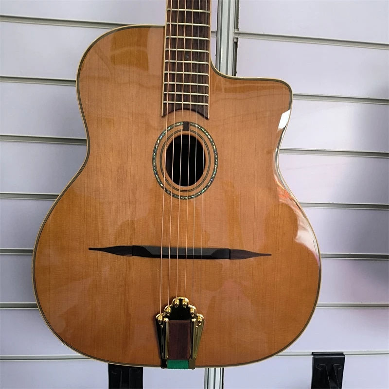 Μικρογραφία: Gypsy guitar, acoustic jazz guitar, solid cedar/spruce wood gypsy guitar