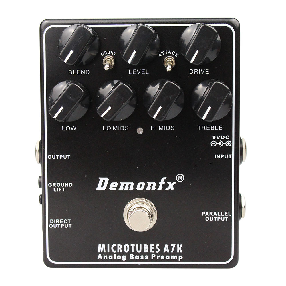 NEW High quality Demonfx MICROTUBES A7K Analog Bass Preamp Bass Effect Pedal Ove