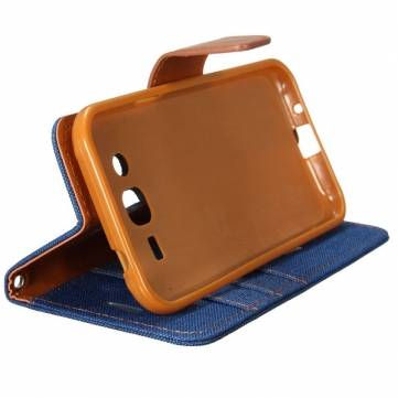 Thumbnail: Étui en cuir TPU avec emplacement pour carte Mohoo Flip Open pour Samsung J2