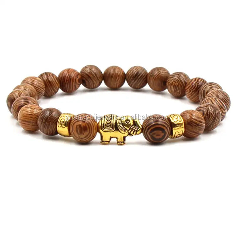 Miniatura: New Arrival Handmade Charm Men Bracelet Volcanic Natural Stone Tiger Eye Elephan