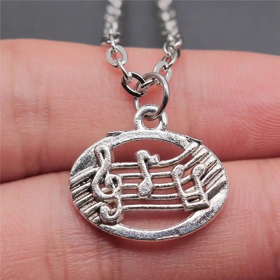Thumbnail: 21 Styles New Fashion Music And Dance Necklace Drum Guitar Musical Note Micropho