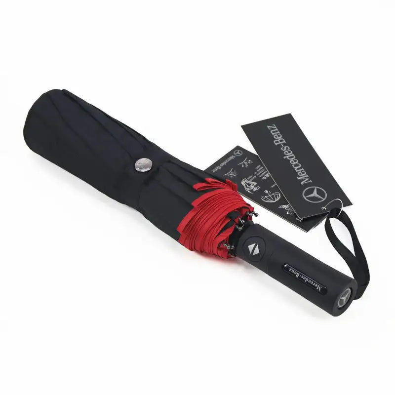 Miniaturebillede: Parapluie automatique pliable 4S | De marque de voiture, noir 2020, de grande ta