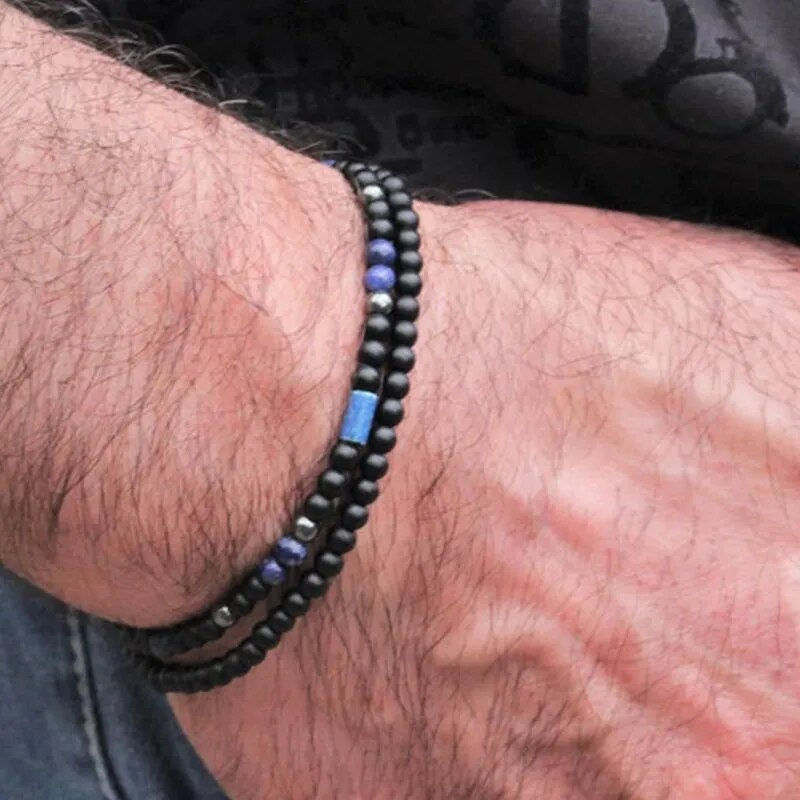 Miniaturbild: Bronze Tube bracelet for men, men's bracelet with Feather charm,