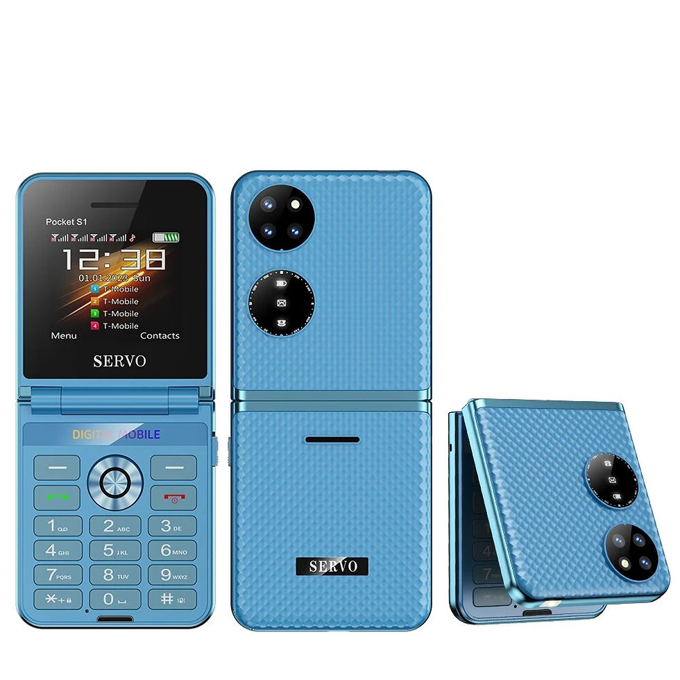 Miniatyrbilde: SERVO Pocket S1 New Style Flip Mobile Phone 4 SIM Cards 2G GSM 2.4'' Screen Torc