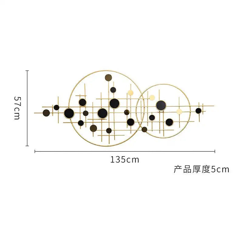 Thumbnail: OEM Wholesale Factory Carved Gold Black Metal Wall Decor Art Luxury Handmade Wir