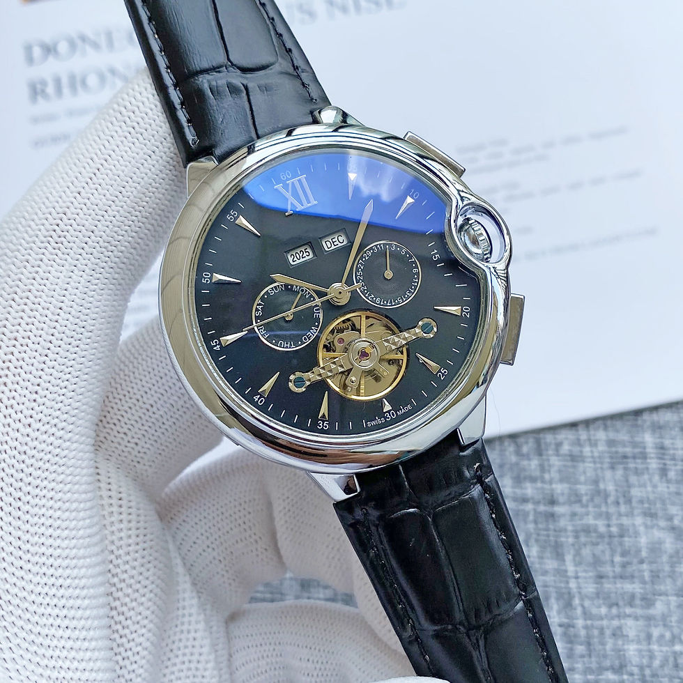 Thumbnail: Men's Business Big Flywheel Automatic Mechanical Watch