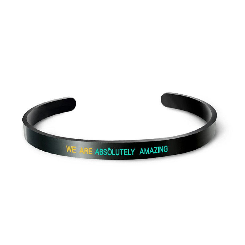 Miniatura: Bracelet couleur impression acier titane européen et américain