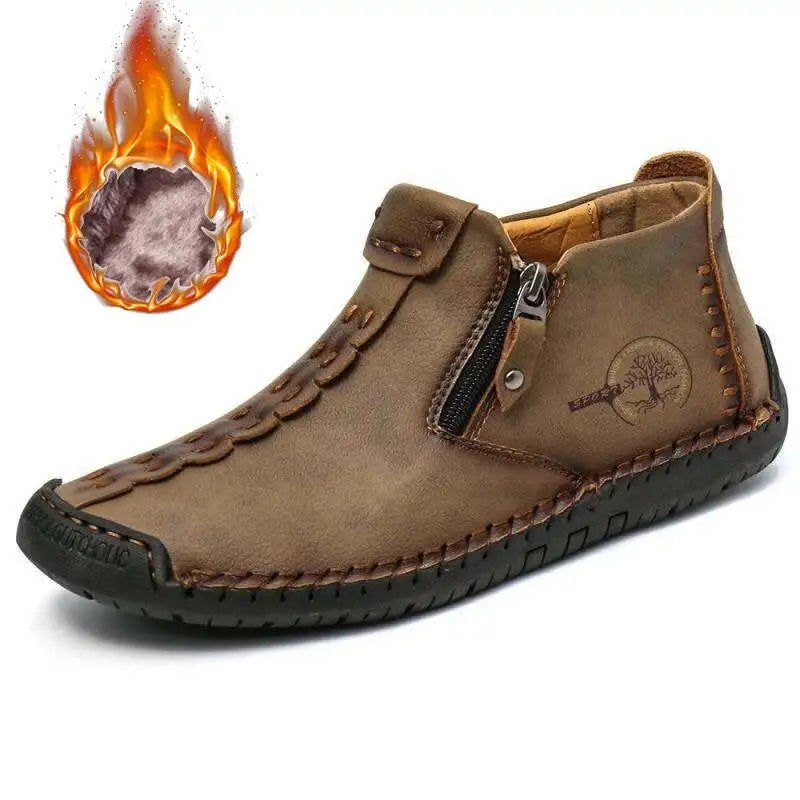 Miniatura: Retro Classic British Style Men's Leather Shoes Handmade Shoes Breathable Drivin