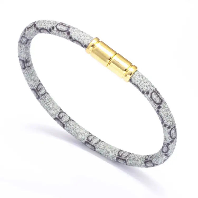 Thumbnail: Trendy Product New Arrivals Handmade Colorful Rope PU Leather Bracelet With Magn