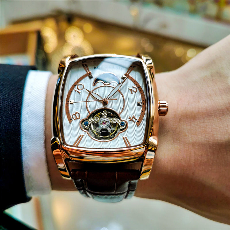 Thumbnail: Men's Automatic Mechanical Watch Square Large Dial