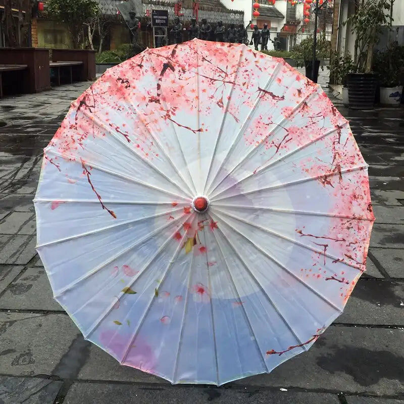 Miniaturebillede: Parapluie en soie pour femmes japonais | Fleurs de cerisier, parapluie ancien de