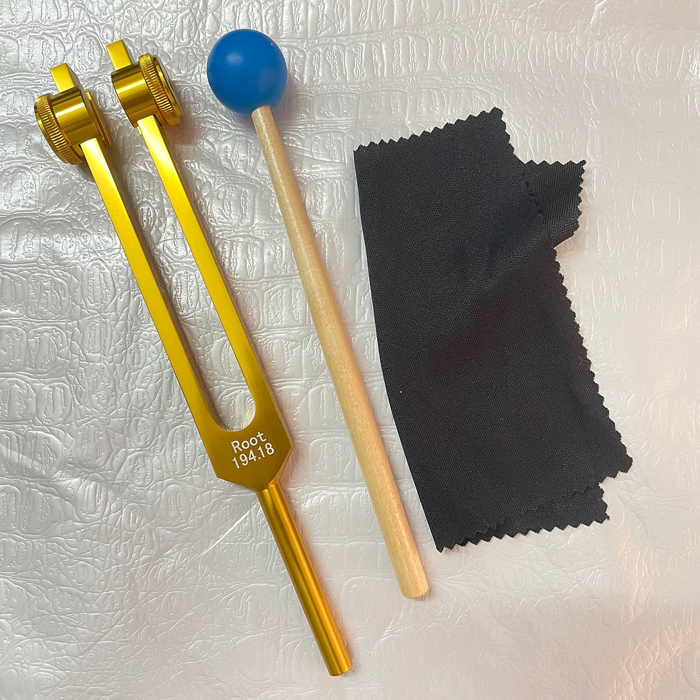 Thumbnail: Luxury Gold Tuning Forks Set Healing Chakra Aluminum Meditation Gifts