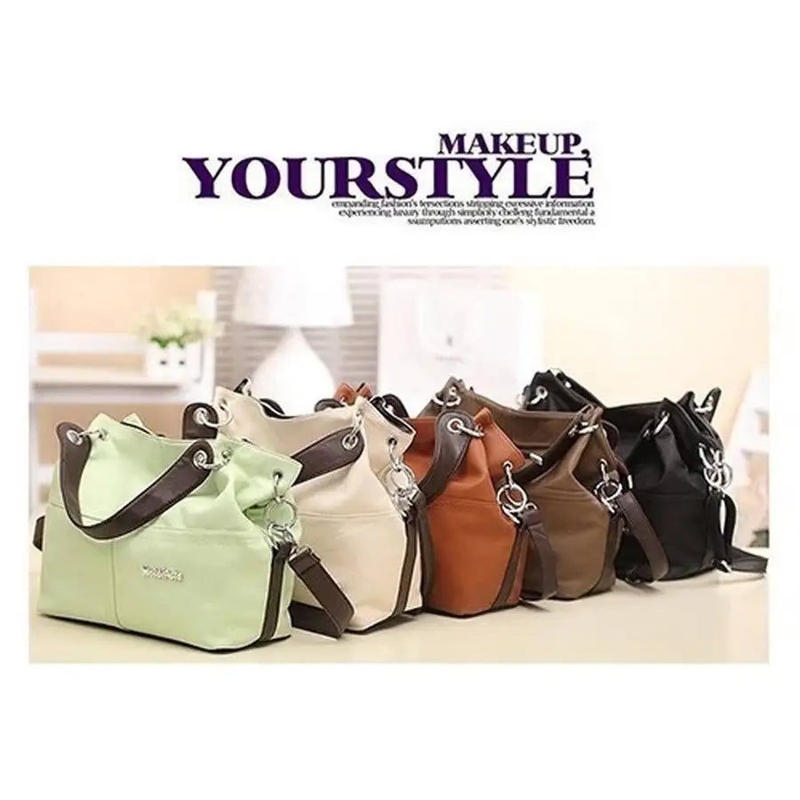 Miniaturebillede: Hot Retro Vintage Women's Pu Handbag Tote Trendy Shoulder Bags Messenger Bag Cro