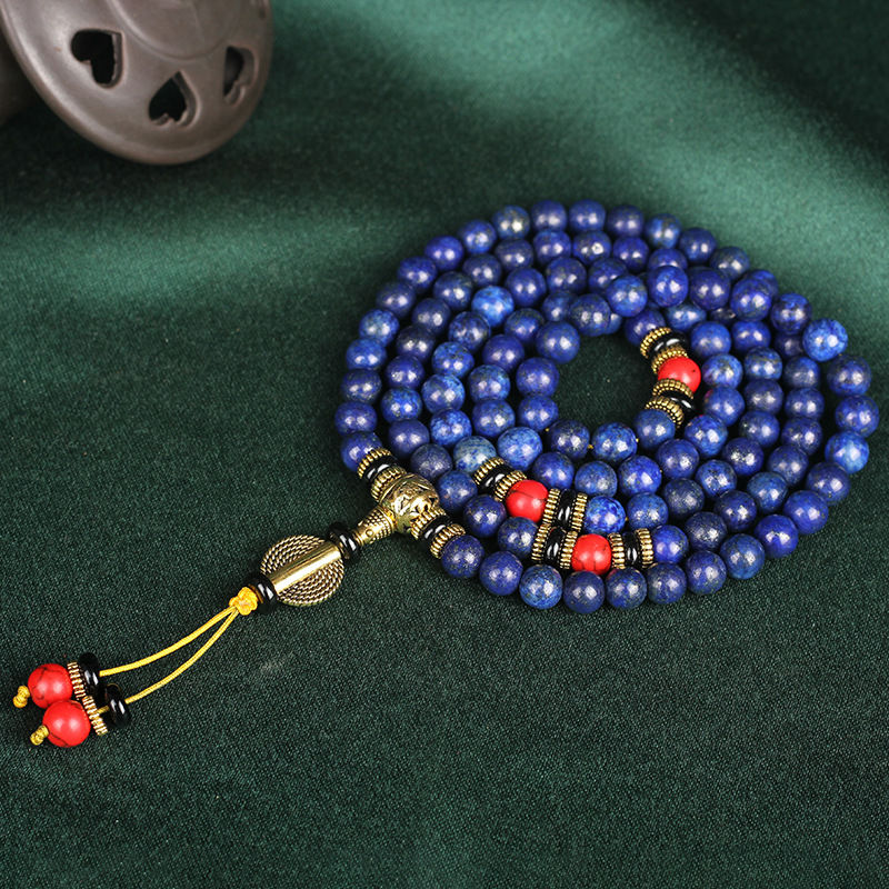 Miniaturbild: Natural 5A Imperial Lapis Lazuli 108 Beads Bracelet