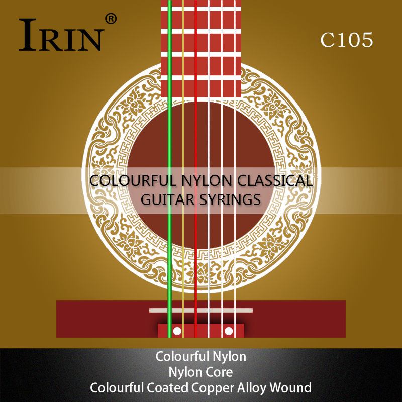 Thumbnail: IRIN Classical Guitar Strings 6 Pcs/Set Colorful Nylon String Classic Guitar Str