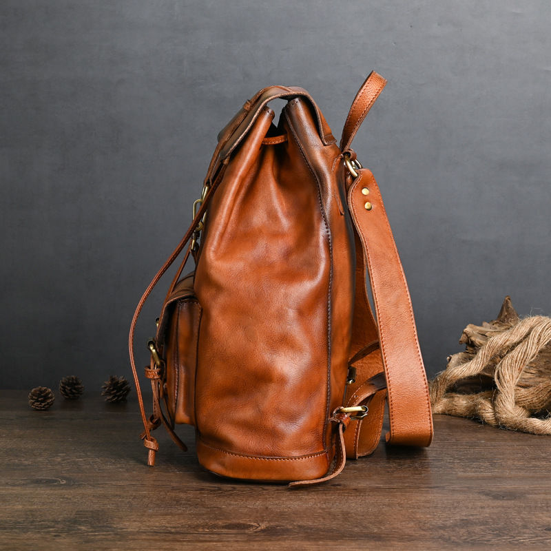Miniaturebillede: Sac à dos en cuir pour voyage de loisirs