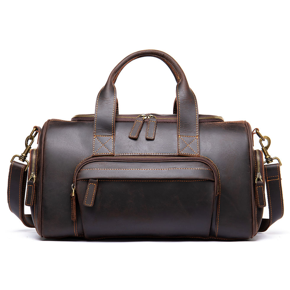 Miniaturebillede: Nouveau À La Main En Cuir Rétro En Cuir Hommes de Main Sac À Bagages