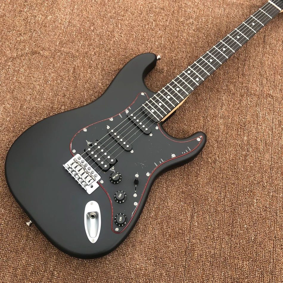 Thumbnail: Hot Sale Electric Guitar,Rosewood Fingerboard,Matte Black,Free Shipping