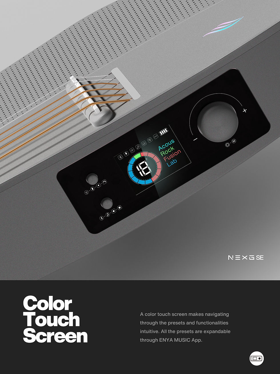 섬네일: Enya Acoustic Electric Carbon Fiber Travel Guitar NEXG SE Smart Guitarra for Adu