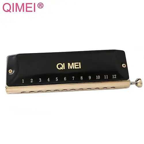 Miniatura: Qimei Chromatic Harmonica 12 Holes Harp Mouth Organ Instrument ABS Comb Key Of C