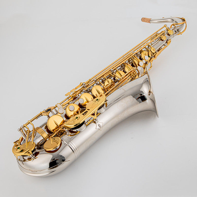 Miniatura: New Professional Musical Instruments T-WO37 Tenor Saxophone Bb Tone Nickel Plate