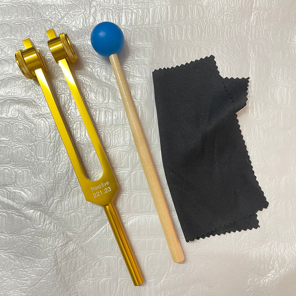 Thumbnail: Luxury Gold Tuning Forks Set Healing Chakra Aluminum Meditation Gifts