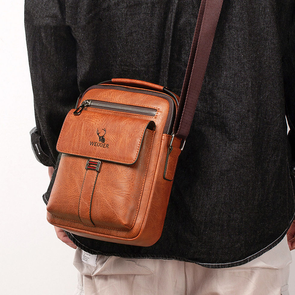 Miniaturebillede: Sac besace homme en polyuréthane tendance rétro