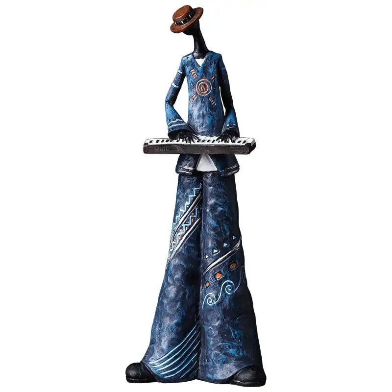 Μικρογραφία: Creative Figure Art Music Rock Band Sculpture Resin Statue Retro Musician Home D