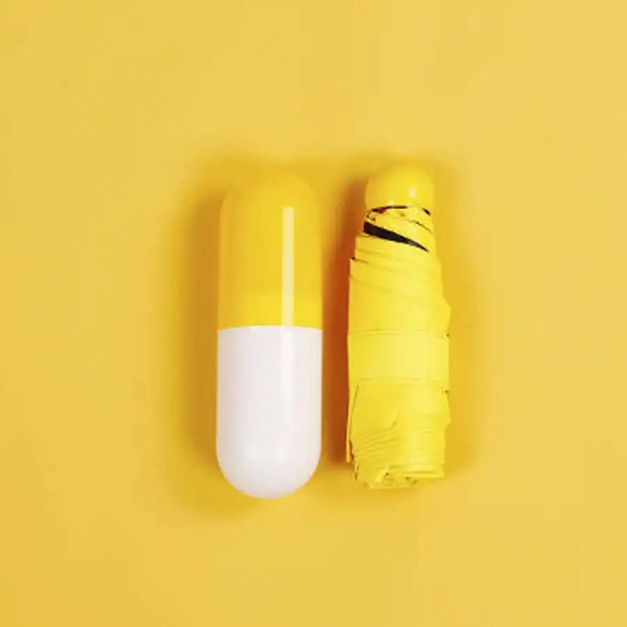 Μικρογραφία: Mini parapluies de poche à Capsule | Anti-uv, étuis compacts pliants avec boîte 