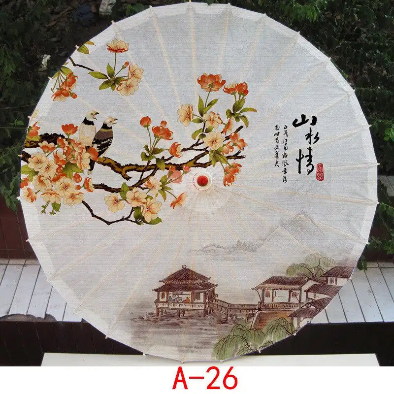 Miniatura: Parapluie Vintage chinois imprimé en soie danse | Plafond de Performance, outil 