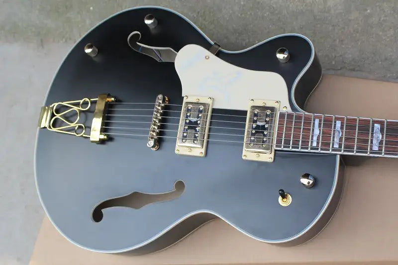 Thumbnail: Factory custom Top Quality Left Handed Gretsch Falcon 6120 Semi Hollow Matte Bla