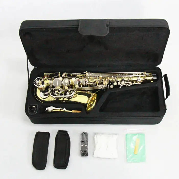 Miniatura: High Quality OEM Colors Gold Lacquered Body Nickel Plated Keys Alto Saxophone