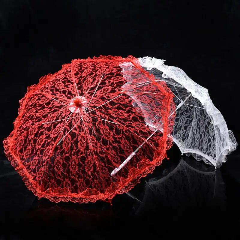 Miniaturebillede: Parapluie d'événements en dentelle | Parapluie de tournage de mariage, accessoir