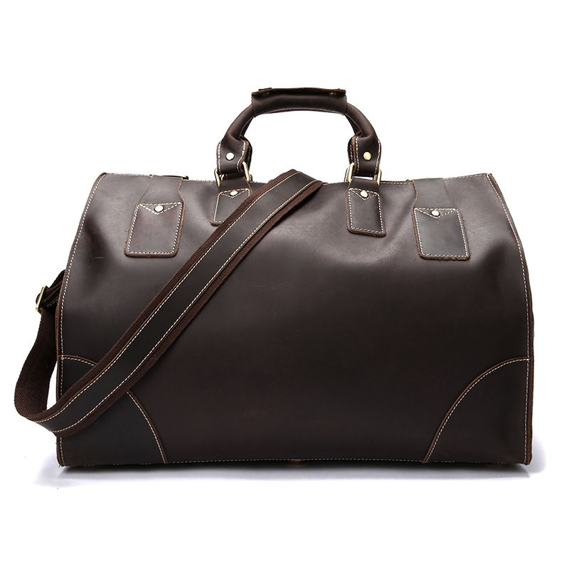 Miniaturebillede: Sac homme en cuir de vachette Vintage, sac de voyage