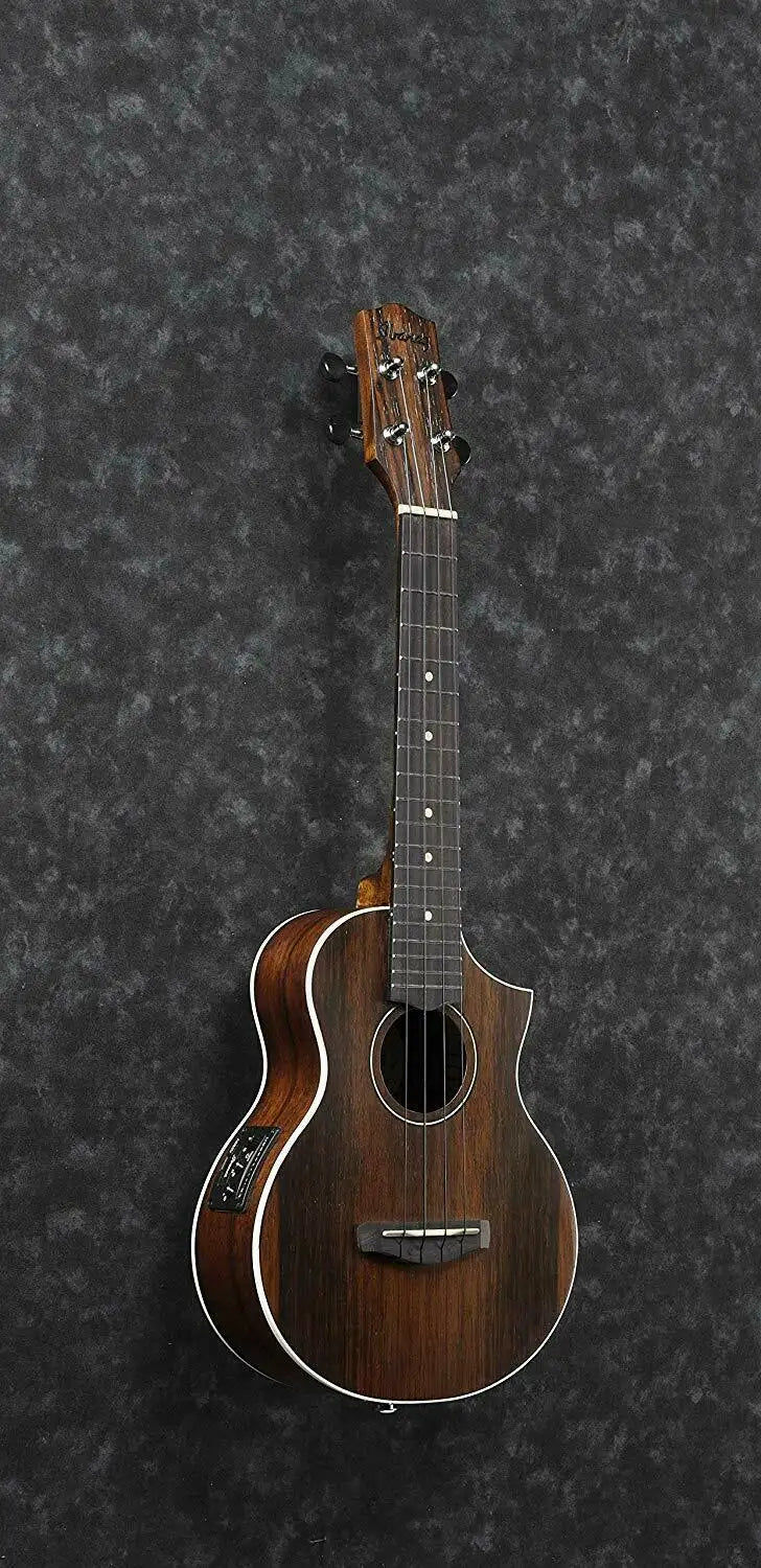 Miniaturebillede: Ibanez UEW13MEE Acoustic Electric italien en Concert Ukulélé Marron Foncé Open P