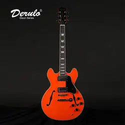 Miniature : Derulo Electric Guitar with Hollow body High Grade 335 WAHED CHERRY SUNBURST Jaz