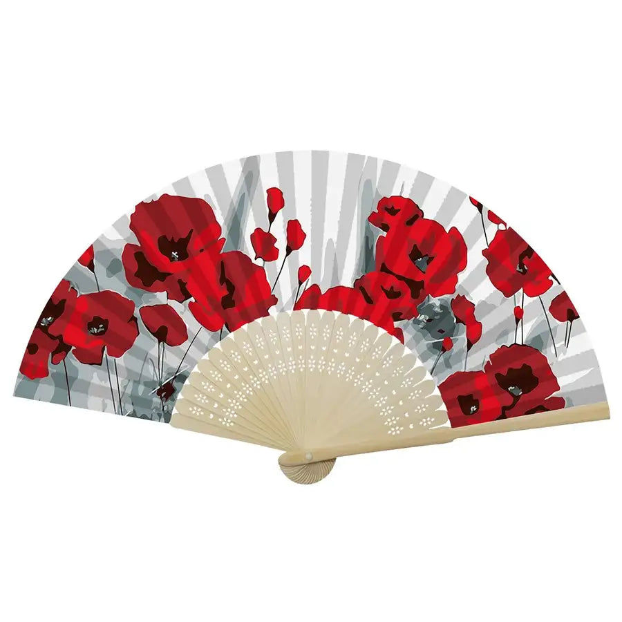 Miniature : Handmade Skeleton Oil Painting  by numbers Folding Fan  coloring By Numbers DIY 