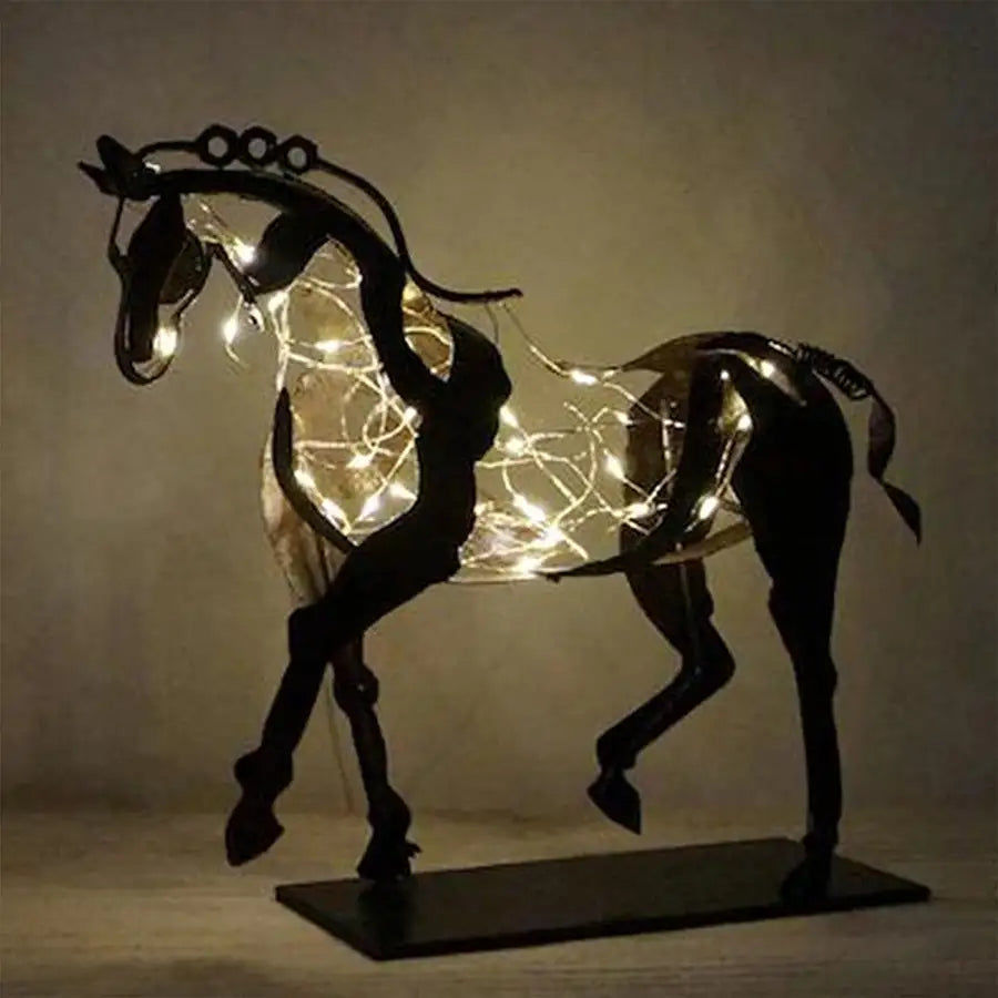 Thumbnail: Dropshipping Art Metal Horse Statue Decor Handmade Modern Horse Sculpture Handic