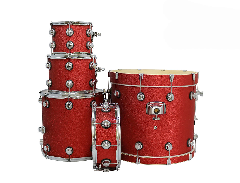 Miniaturebillede: Hot Sale C2P Sparkling Wrapped Acoustic Drum Set Drum Kit