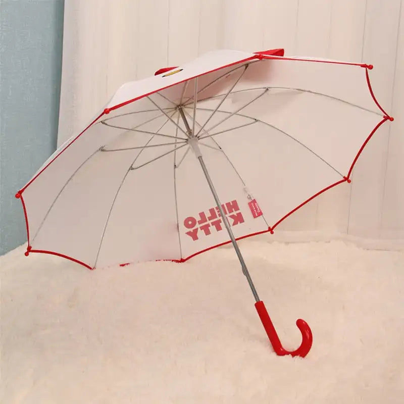 Miniaturebillede: Mignon enfants parapluie Hello kitty Parasol soleil longue poignée coupe-vent pa