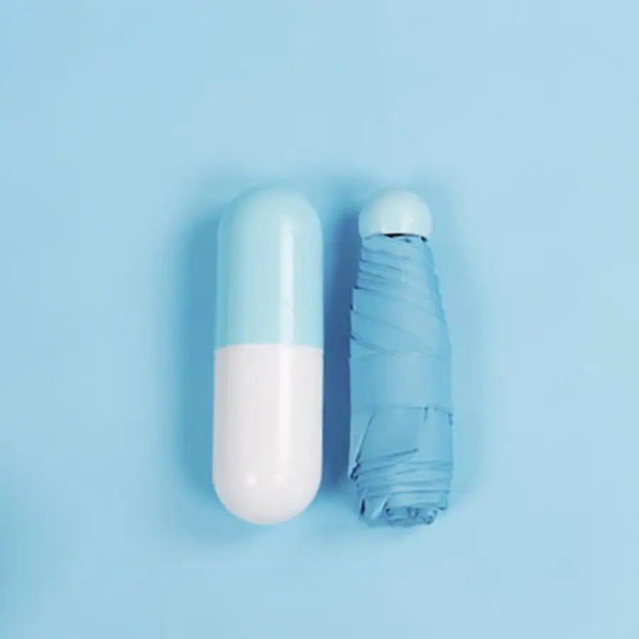 Μικρογραφία: Mini parapluies de poche à Capsule | Anti-uv, étuis compacts pliants avec boîte 