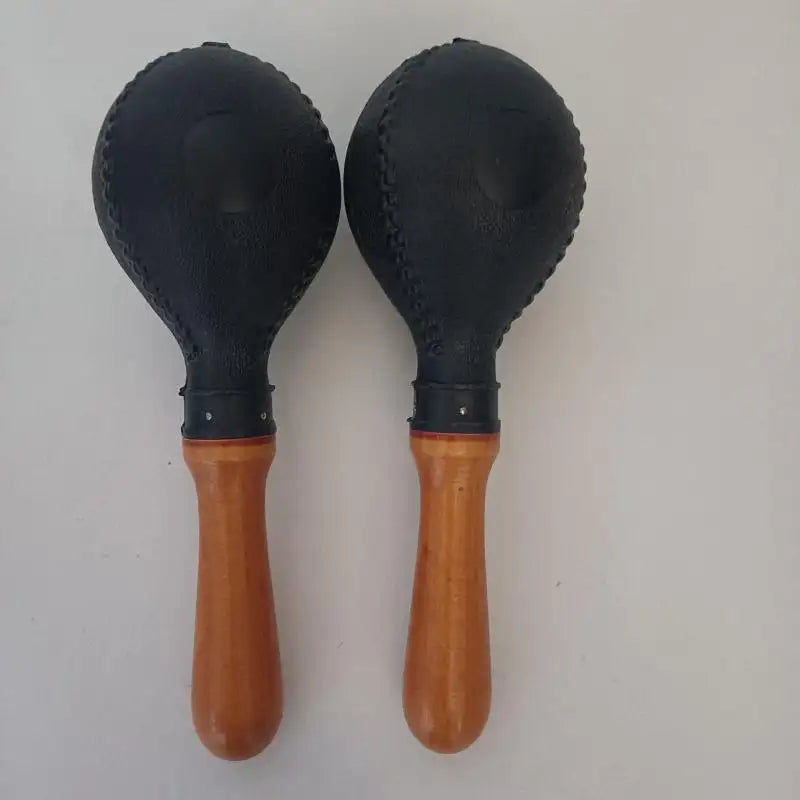 Miniature : Maraca en bois fait à la main, marteau à sable ethnique, tambourin, Instruments 