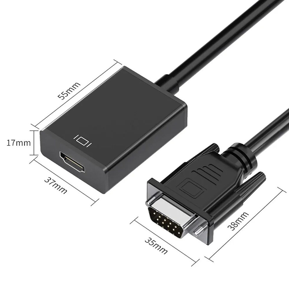 Μικρογραφία: VGA to HDMI Converter Adapter Male to Female Cable With Audio 1080P VGA Adapter 