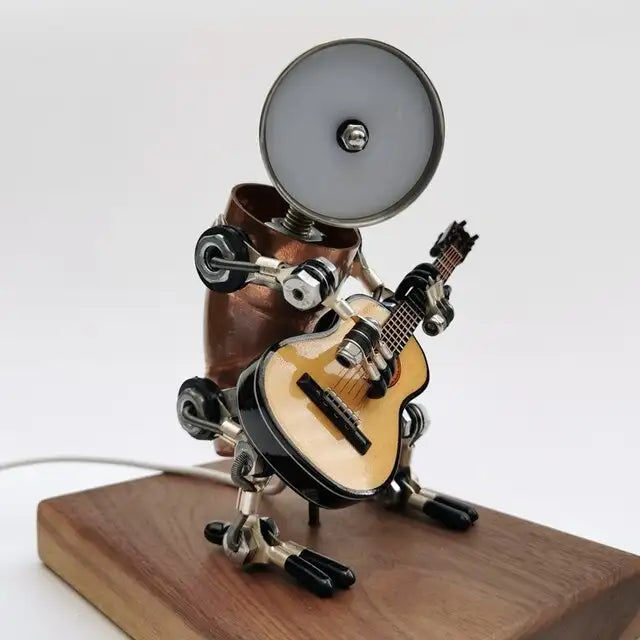 Miniatura: Nobsound Vintage LED Robot Pure Handmade Desktop Music Instrument Table Lamp Orn