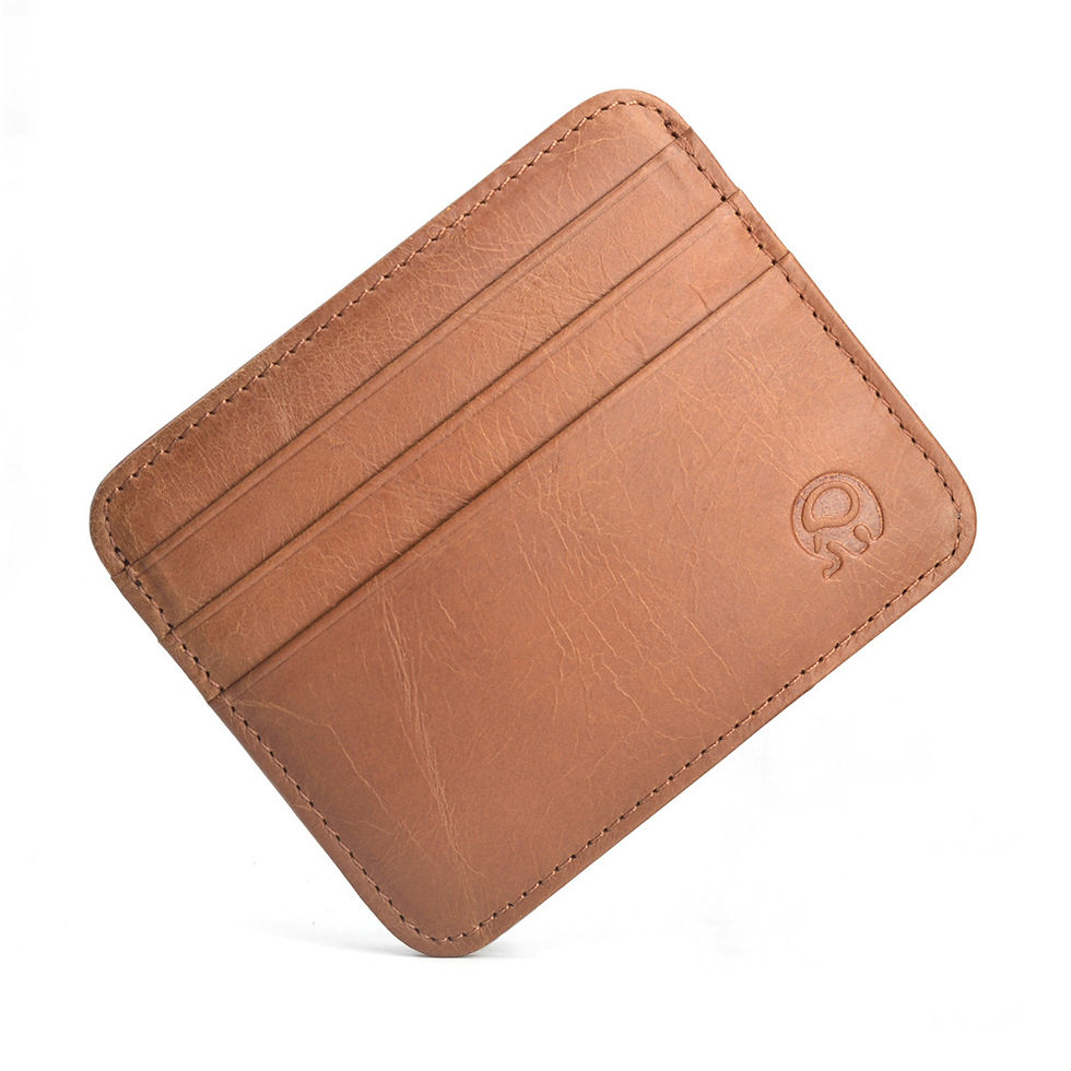 Miniatyrbilde: First Layer Cowhide Coin Purse Bus Card Holder