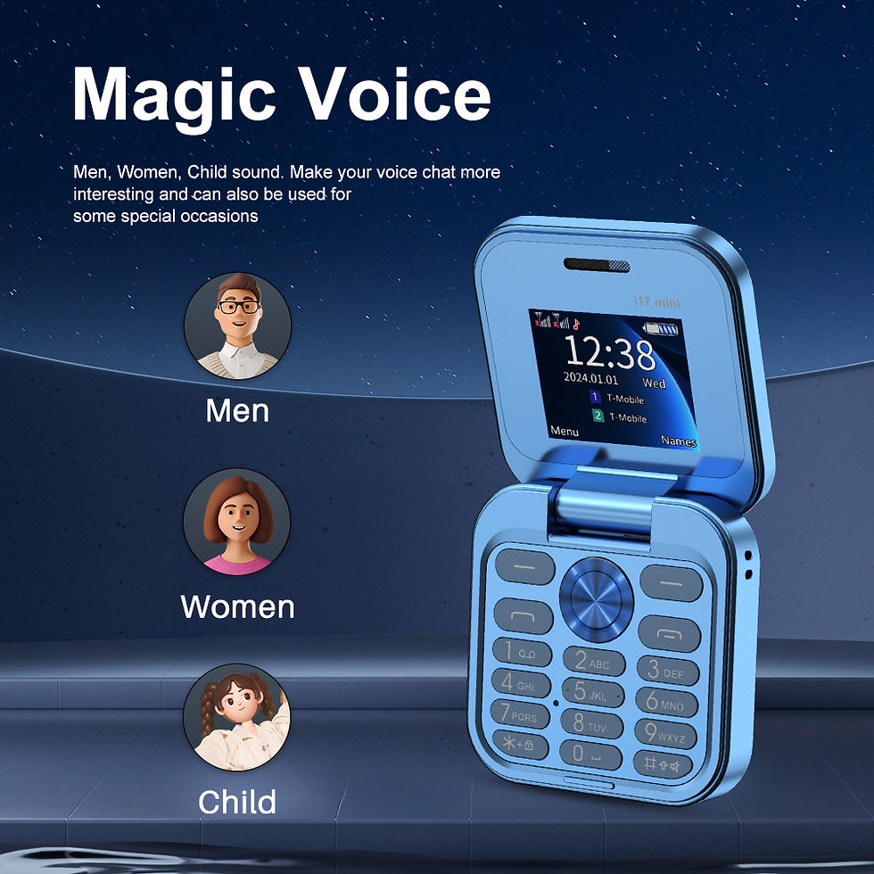 Miniatyrbilde: NEW ARRIVAL SERVO i17 Mini Flip Mobile Phone 2 SIM Card with SD Slot 2G GSM 1.77